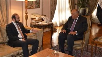 وزير الخارجية يستقبل نظيره الأرمينى فى مقر وزارة الخارجية بماسبيرو