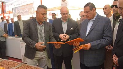 وزير التنمية المحلية ومحافظ بنى سويف يتفقدان معارض 