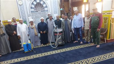 أوقاف السويس تواصل نظافة مساجد المحافظة لإستقبال شهر رمضان المعظم