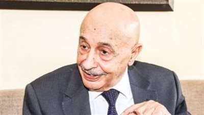عقيلة صالح يشيد بمواقف مصر الرافضة للتدخلات الخارجية فى الشئون الليبية