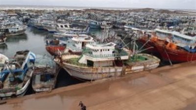 توقف حركة الصيد فى ميناء البرلس بكفر الشيخ 