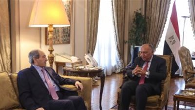 وزير الخارجية يستقبل نظيره السورى فى مقر الوزارة بماسبيرو