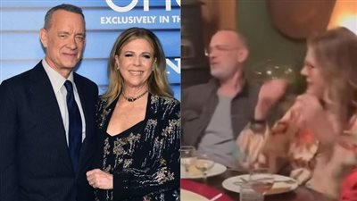 Tom hanks.. توم هانكس يتناول الملوخية بالأرانب مع وزوجته في مصر