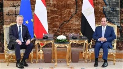 الرئاسة: الرئيس السيسى ومستشار النمسا ناقشا أوضاع السودان وفلسطين وسد النهضة