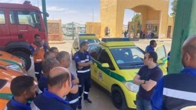 الإسعاف: 25سيارة طبية تشارك فى إغاثة النازحين من السودان بمعبرى أرقين وقسطل