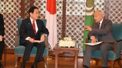 أبو الغيط يؤكد ضرورة تعزيز العلاقات العربية اليابانية خلال لقائه مع كيشيدا