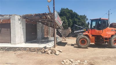 الموجة 21 تنشط في السويس بإزالة ٣٨ حالة تعدى في ريف المحافظة