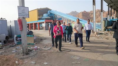 وزيرة البيئة تواصل فعالياتها بالمدينة وتتفقد مصنع تدوير المخلفات بمنطقة الخناصير بمدينة شرم الشيخ.