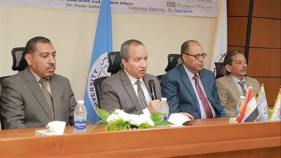 إنطلاق فعاليات المؤتمر الطلابي الأول للبحوث العلمية بجامعة السويس