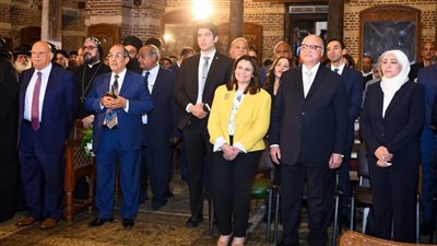 وزيرة الهجرة تشارك في الاحتفال بذكرى زيارة العائلة المقدسة إلى مصر بكنيسة أبي سرجة