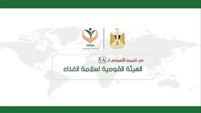 بالإنفوجراف ... المركز الإعلامي للهيئة القومية لسلامة الغذاء يصدر تقريره الأسبوعي الــ 18