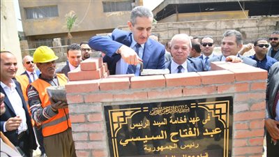 محافظ الغربية يضع حجر الأساس لإنشاء مجلس مدينة المحلة الجديد