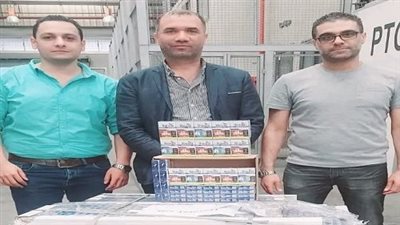 جمارك الصادرات الجوية بمطارالقاهرة تضبط محاولة تهريب كمية من السجائر الأجنبية الصنع 