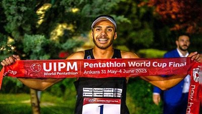  لاعب المؤسسة العسكرية الرياضية يحصل على الميدالية الذهبية فى كأس العالم للخماسى الحديث للكبار