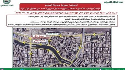 تزامناً مع اعمال تطوير المحاور المرورية.. إجراء تحويلات بشارع الورشة ومنطقة ميدان قارون 