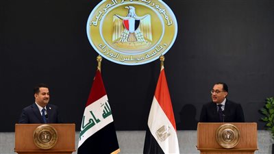 تكثيف جهود العمل المشترك.. تفاصيل المؤتمر الصحفي المشترك لرئيسي وزراء مصر والعراق