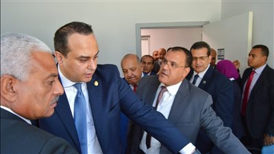 رئيس الرعاية الصحية ومحافظ السويس يستقبلان رئيس لجنة الصحة بالنواب والوفد رفيع المستوى المرافق له
