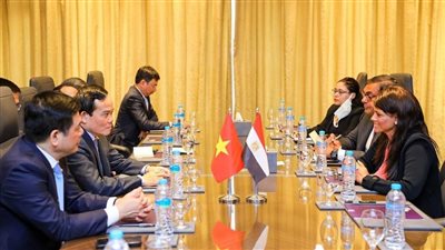 المشاط تعقد جلسة مباحثات مع نائب رئيس وزراء فيتنام خلال زيارته لمصر