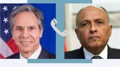 شكرى يبحث مع نظيره الأمريكى تطورات أزمة السودان والوضع فى ليبيا وفلسطين