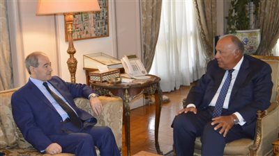 وزير الخارجية يستقبل وزير خارجية سوريا