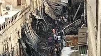 خسائر بالملايين.. أسرار حول حريق سوق عتريس في السيدة زينب