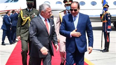  لتدهور الأوضاع الأمنية والإنسانية للشعب الفلسطيني.. الرئيس السيسي يستقبل ملك الأردن 