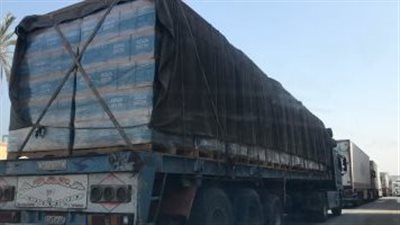 وصول أكبر شحنة مياه للعريش فى طريقها إلى قطاع غزة