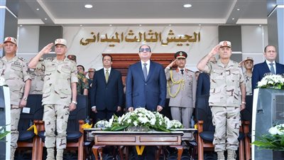 بحضور الرئيس السيسي.. استعراض لأسلحة ومعدات الجيش الثالث من القوات المسلحة