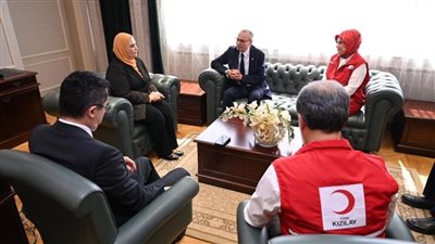 القباج تستقبل محافظ ورئيس هيئة الكوارث والطوارئ بدولة تركيا ورئيسة الهلال الأحمر التركي 
