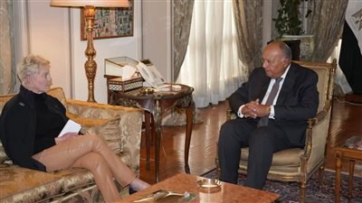 وزير الخارجية يستقبل سيندى ماكين المدير التنفيذي لبرنامج الغذاء العالمى
