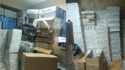 مهربة وبدون فواتير.. ضبط أكثر من 13 ألف عبوة سجائر بقصد الإتجار بالسوق السوداء