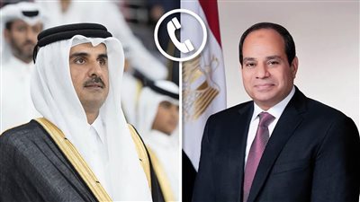 جهود تحقيق الهدنة.. أمير قطر يوجه الشكر للرئيس السيسي