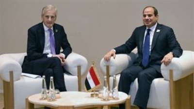 الرئيس السيسى لرئيس وزراء النرويج: مصر مستمرة فى مساعيها للتهدئة بغزة