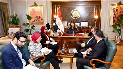 وزيرة الهجرة تبحث مع المسئول بالجالية المصرية عن مجموعة شركات 