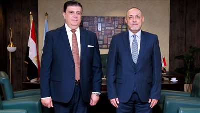 حسين زين يستقبل رئيس شبكة الإعلام العراقي بمقر الهيئة بالعاصمة الإدارية الجديدة لتعزيز التعاون الإعلامي