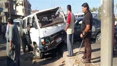 بالاسماء.. حادث انقلاب سيارة ميكروباص بطريق القاهرة المنصورة وأصابة ٧ اشخاص