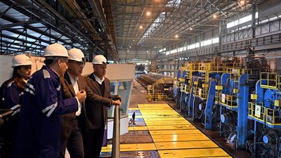 رئيس الوزراء يتفقد مجموعة شركات حديد عز بالسخنة