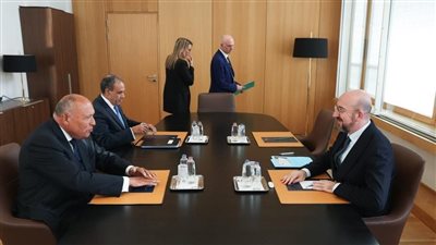 استكمالاً لاتصالاته مع مختلف مؤسسات الاتحاد الأوروبي في بروكسل.. وزير الخارجية يلتقي رئيس المجلس الأوروبي