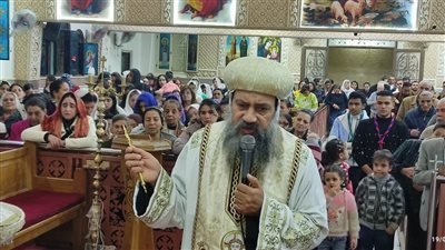 أسقف السويس يترأس قداس عيد الغطاس المجيد بكنيسة العذراء