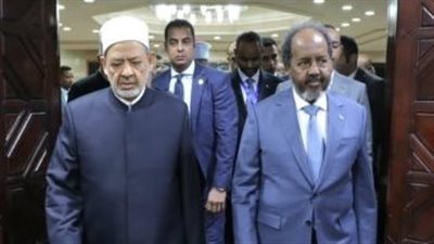 شيخ الأزهر يستقبل الرئيس الصومالي ويؤكِّد تضامن الأزهر مع الصومال