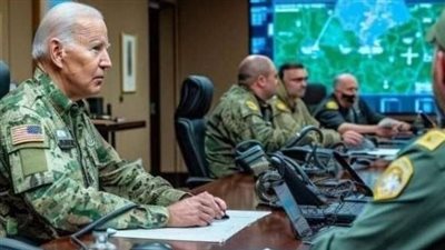 أمريكا تستعد للحرب.. حقيقة ظهور جو بايدن بالزى العسكري