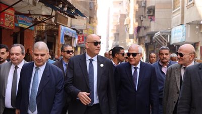 محافظ الجيزة والرئيس التنفيذي لجهاز تنمية المشروعات يتفقدان مشروعات تطوير المناطق غير المخططة بالجيزة