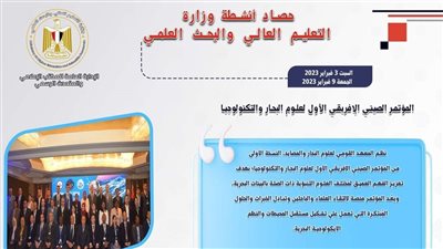 حصاد أنشطة وزارة التعليم العالي والبحث العلمي في أسبوع