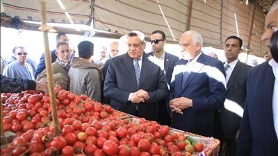وزير التنمية المحلية ومحافظ الجيزة يتفقدان سوق الجملة بالسادس من أكتوبر