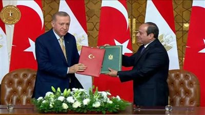 الرئيس السيسى ونظيره التركى يشهدان مراسم التوقيع على عدد من الاتفاقيات
