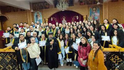 كنيسة مارجرجس بالسويس تشهد تخريج الدفعة الأولى من أسرة 