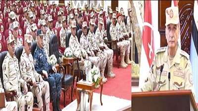 وزير الدفاع والإنتاج الحربى يلتقى عدداً من مقاتلى المنطقة المركزية العسكرية