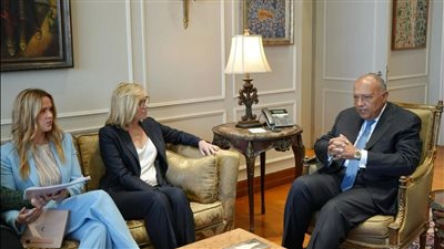 وزير الخارجية يستقبل كبيرة منسقي الأمم المتحدة للشئون الإنسانية وإعادة الإعمار في قطاع غزة