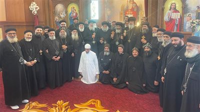 أسقف السويس يشارك فى سيامة ٣ رهبان جدد