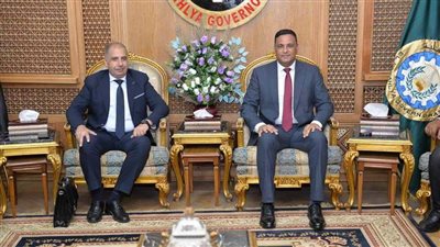محافظ الدقهلية يستقبل رئيس الهيئة العامة للنقل النهري